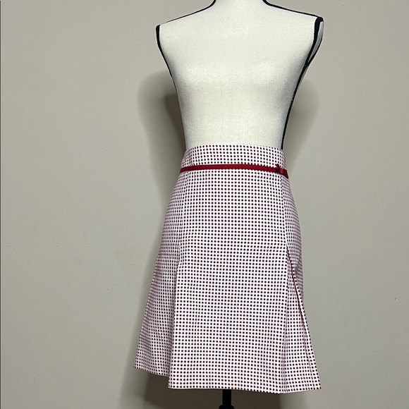 Chic Red and White Polka Dot A-Line Skirt - Picture 3 of 12